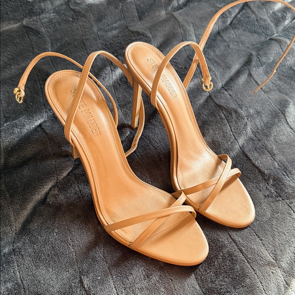 Steve Madden Nude Strappy Heels